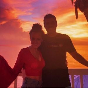 Red Bell Sleeved Crop Top